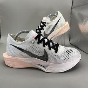 Nike ZoomX Vaporfly 3 Flyknit Shoes Mens Size 9 White Pink Running DV4129-103